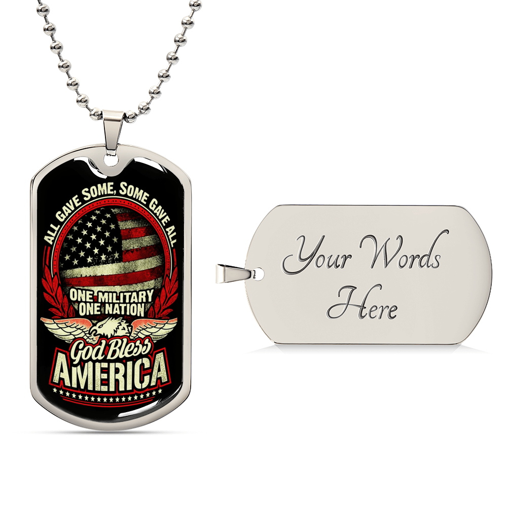 U.S Army Military Gift Engraved Dog Tag Veteran Gifts For Grandpa Independence Day Veteran Gift For Dad Veteran Jewelry - Army Tag Necklace, Dog Tag Necklace