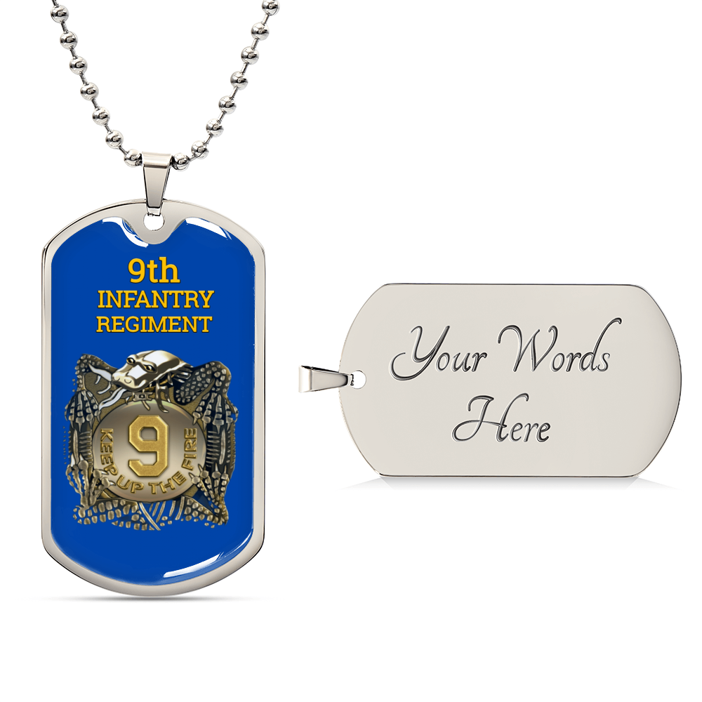 Awesome Dog Tag For 9Th Infantry Regiment - Army Tag Necklace, Dog Tag Necklace