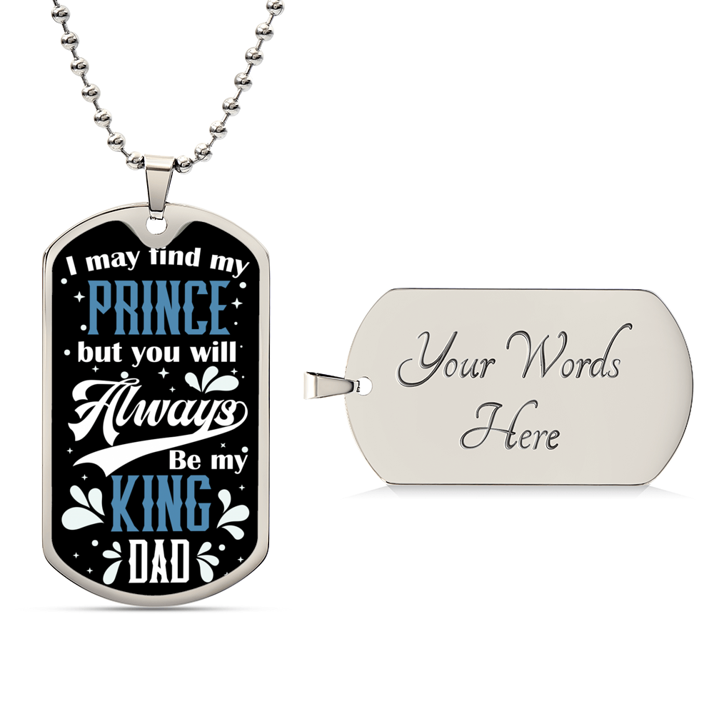 Father Daughter Gift - Father's Day Gift - Birthday Gift For Dad - Gift From Daughter - Father Gift - Gift For Him - Army Tag Necklace, Dog Tag Necklace