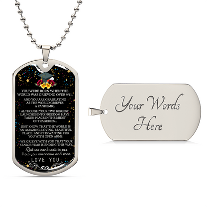 Graduation Dog Tag - Army Tag Necklace, Dog Tag Necklace