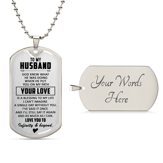 Gift For Husband - Blessing - Dog Tag - Army Tag Necklace, Dog Tag Necklace