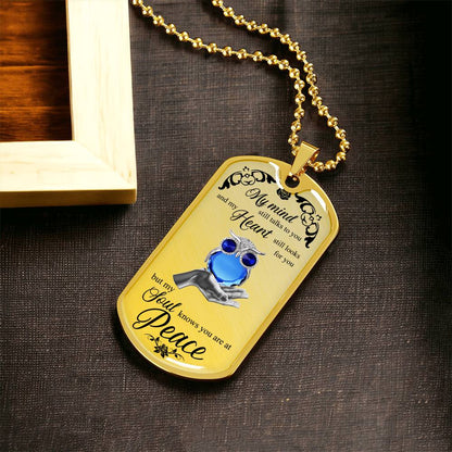 Memorial Gift, Bereavement, Remembrance, Death Of Loved One, Christian, Forever In My Heart, Sympathy Gift, Condolence Gift - Army Tag Necklace, Dog Tag Necklace