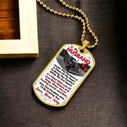 To My Husband, Trucker Gift - Gift For Him, Gift For Husband Trucker, Gift From Truckers Wife, Birthday Gift Trucker, Best Trucker - Army Tag Necklace, Dog Tag Necklace