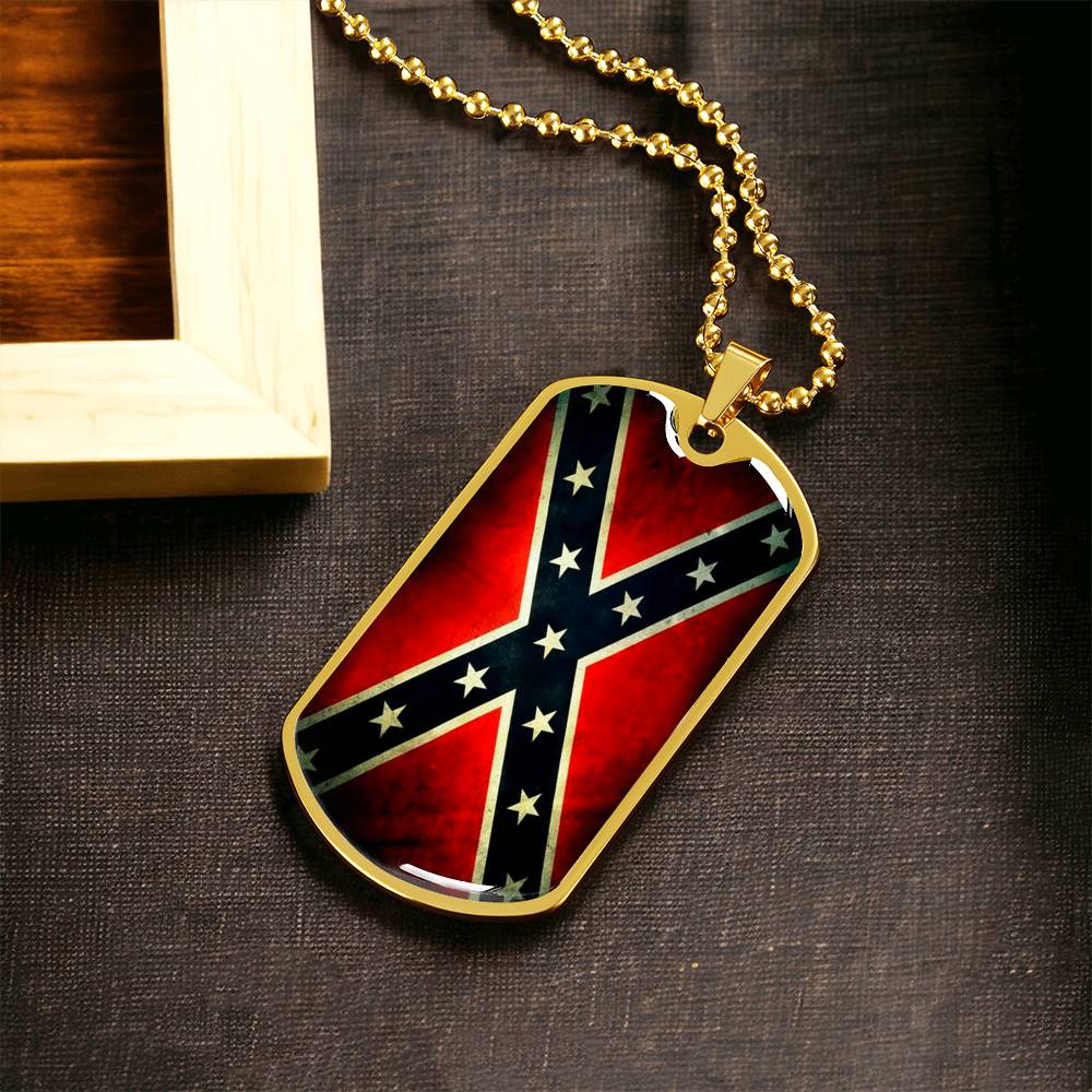 North Carolina State Flag - Army Tag Necklace, Dog Tag Necklace