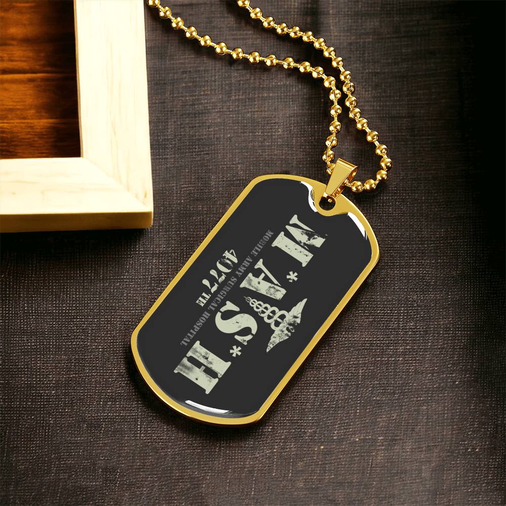 Mash Military Army Dog Tag Necklace - Army Tag Necklace, Dog Tag Necklace