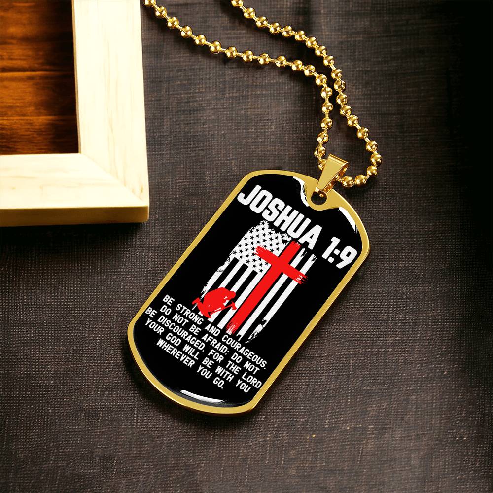 To My Strong And Courageous Dad Gift For My Father - Army Tag Necklace, Dog Tag Necklace