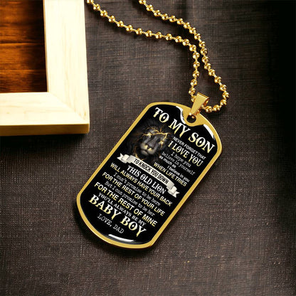 To My Son - Gift From Dad - Army Tag Necklace, Dog Tag Necklace