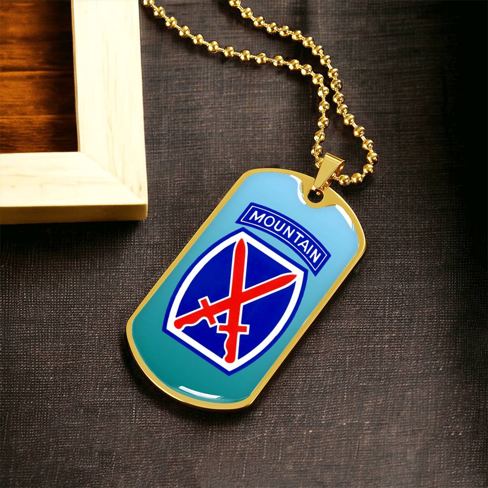 Gorgeous Dog Tag For 10Th Mountain Division - Army Tag Necklace, Dog Tag Necklace