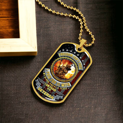 Gift for veteran, Military Gift, Veterans Day, veteran dog tag, US Army dog tag, Gift for Army, 4th of july gift - Army Tag Necklace, Dog Tag Necklace