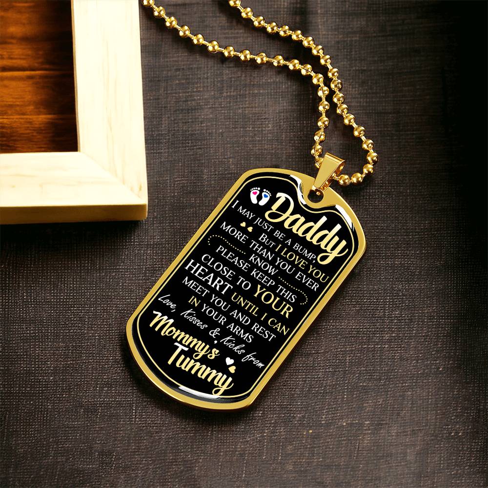 Collection Dad - Bump Gift For Dad - Army Tag Necklace, Dog Tag Necklace