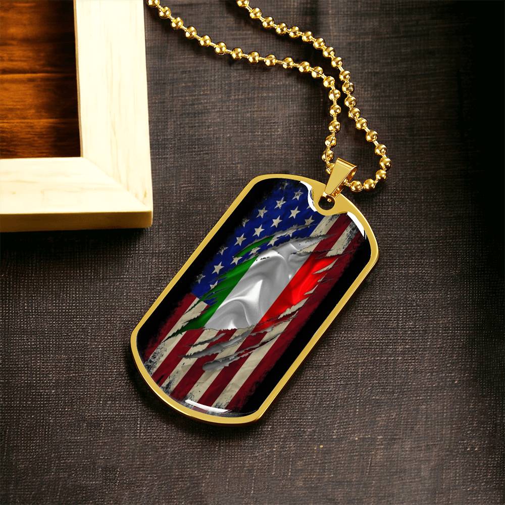 American And Police Flag Stainless Heart, Cop Necklace, Gifts For Dad, Thin Blue Line Necklace - Army Tag Necklace, Dog Tag Necklace