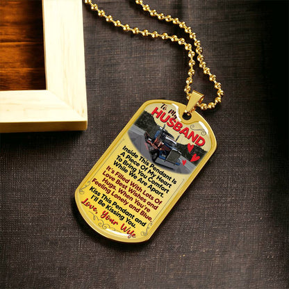 Dog Tag Necklace Gift - Driver Profession - Driver Husband Gift - Gift From Wife - Driver's Wife - Driver Jobs - Army Tag Necklace, Dog Tag Necklace