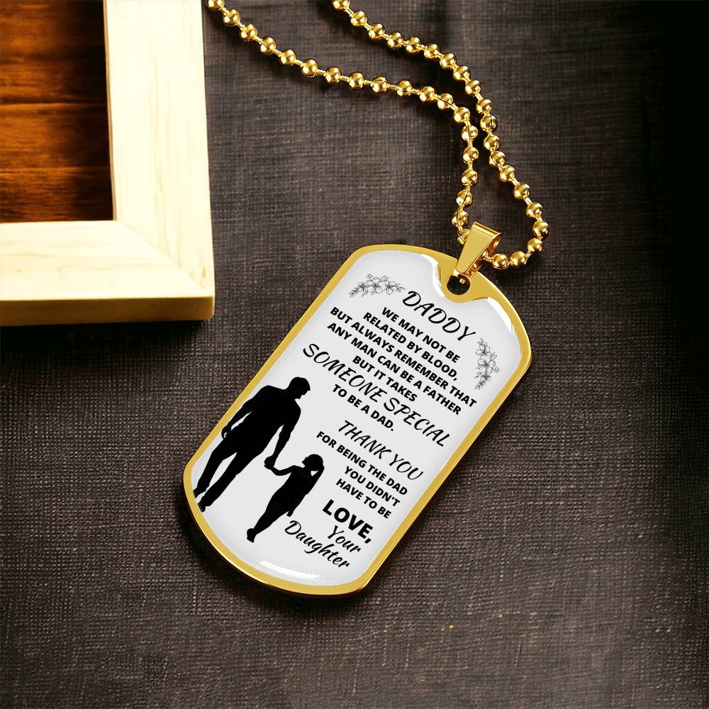 My Father My Hero - Luxury Dog Tag Gift For Dad Daddy Christmas Gift Daddy Necklace Daddy Luxury Dog Tag Daddy Necklace - Army Tag Necklace, Dog Tag Necklace