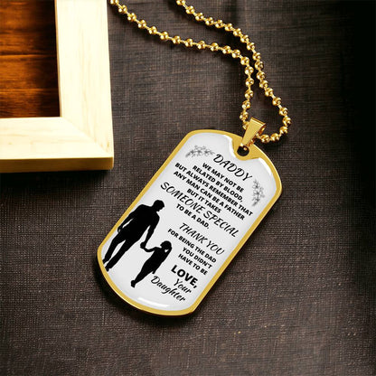 My Father My Hero - Luxury Dog Tag Gift For Dad Daddy Christmas Gift Daddy Necklace Daddy Luxury Dog Tag Daddy Necklace - Army Tag Necklace, Dog Tag Necklace