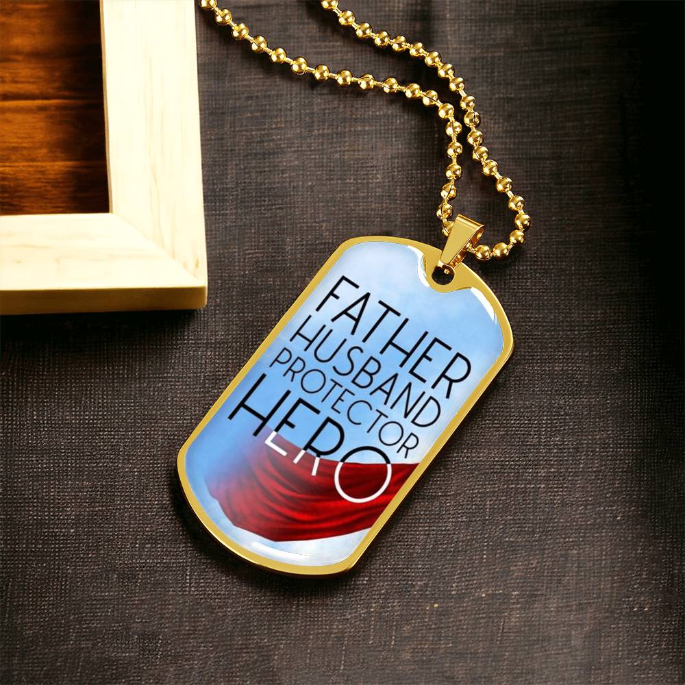 Hero Dog Tag Necklace,Personalized Gift For Fathers Day, Father's Day, Or Wedding Gift From The Bride On Her Wedding Day - Army Tag Necklace, Dog Tag Necklace