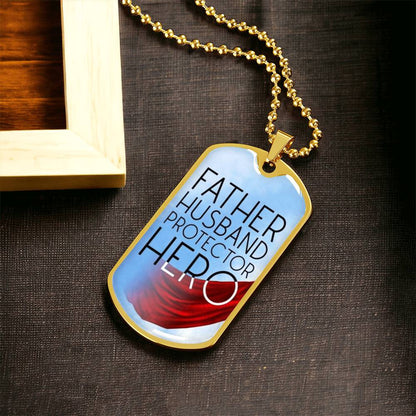 Hero Dog Tag Necklace,Personalized Gift For Fathers Day, Father's Day, Or Wedding Gift From The Bride On Her Wedding Day - Army Tag Necklace, Dog Tag Necklace