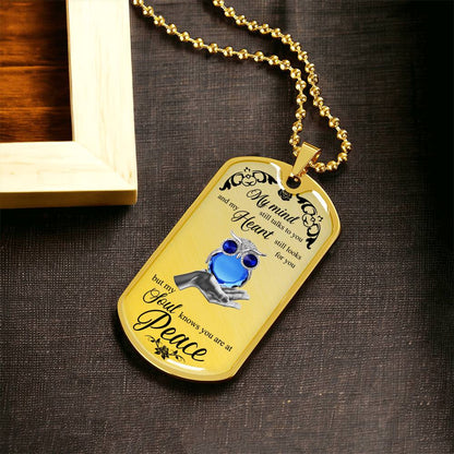 Owl On Lady Hand Luxury Dog Tag - Army Tag Necklace, Dog Tag Necklace
