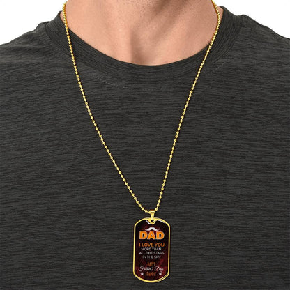 Father's Day Surprise Gift For Dad, Father's Day Gift For The Father On Behalf Of The Child, Father's Day Special Gift For Dad - Army Tag Necklace, Dog Tag Necklace
