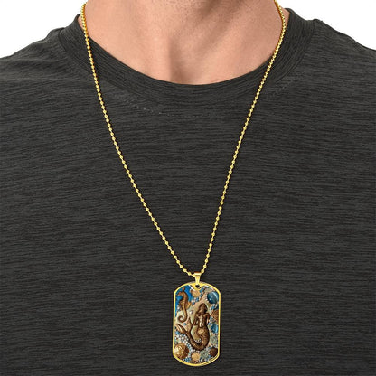 Mermaid Mythology Pendant Bangle - Army Tag Necklace, Dog Tag Necklace