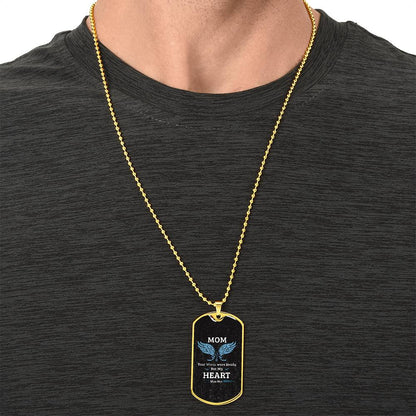 Remembering My Mom - Army Tag Necklace, Dog Tag Necklace