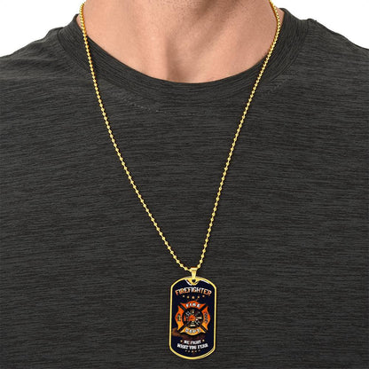 Collection Dad - Firefighter Necklace - Army Tag Necklace, Dog Tag Necklace