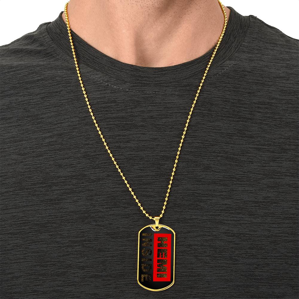 Hemi Inside - Locket For Hemi Lovers - Army Tag Necklace, Dog Tag Necklace