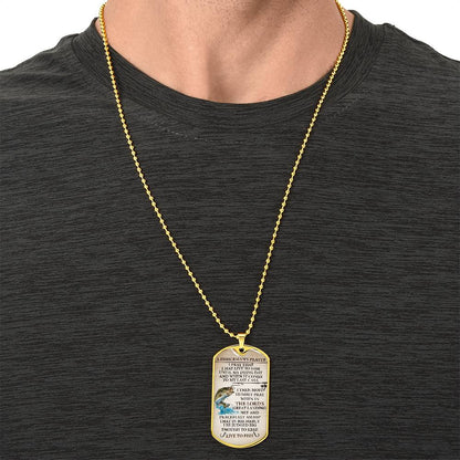 A Fisherman's Prayer - Army Tag Necklace, Dog Tag Necklace