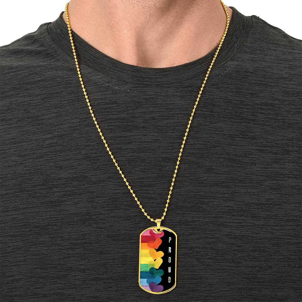 Proud To Be Me Black Dog Tag Necklace - Pride In Who I Am Dog Tag Necklace - Lgbtq Dog Tag Necklace - Born This Way - Army Tag Necklace, Dog Tag Necklace