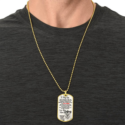 Gift For Son - Premium Dog Tag - Army Tag Necklace, Dog Tag Necklace