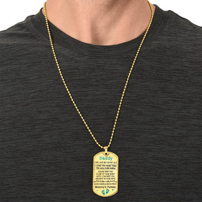 Daddy-To-Be Gift - I Love You More Than You Ever Know - Dog Tag - Army Tag Necklace, Dog Tag Necklace