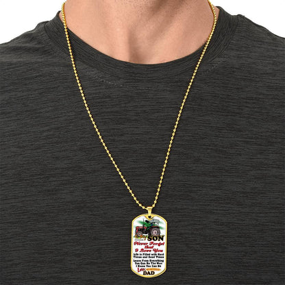Farmer's Son - Premium Dog Tag - Army Tag Necklace, Dog Tag Necklace