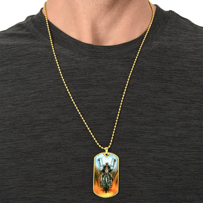 Bike Eye Funny Biker Dog-Tag Necklace - Army Tag Necklace, Dog Tag Necklace