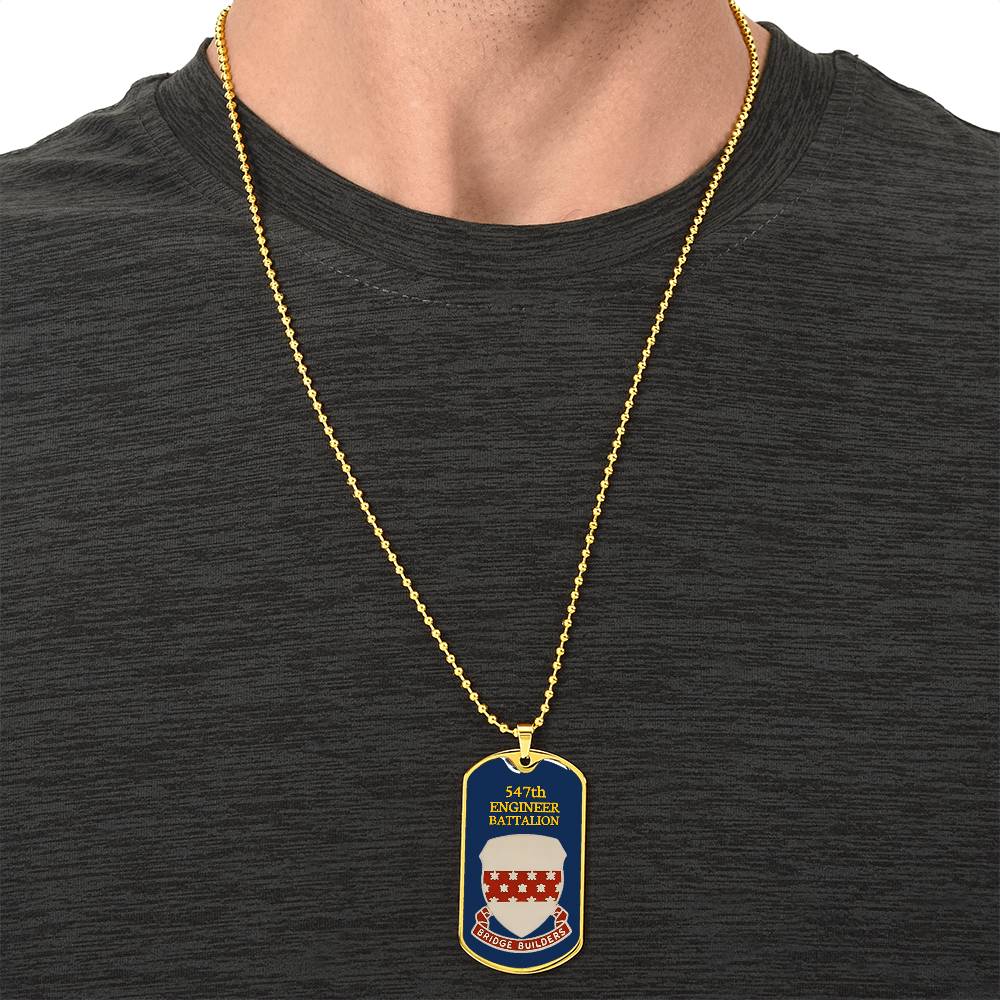 Awesome Dog Tag For 547Th Engineer Battalion - Army Tag Necklace, Dog Tag Necklace