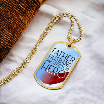 Hero Dog Tag Necklace,Personalized Gift For Fathers Day, Father's Day, Or Wedding Gift From The Bride On Her Wedding Day - Army Tag Necklace, Dog Tag Necklace