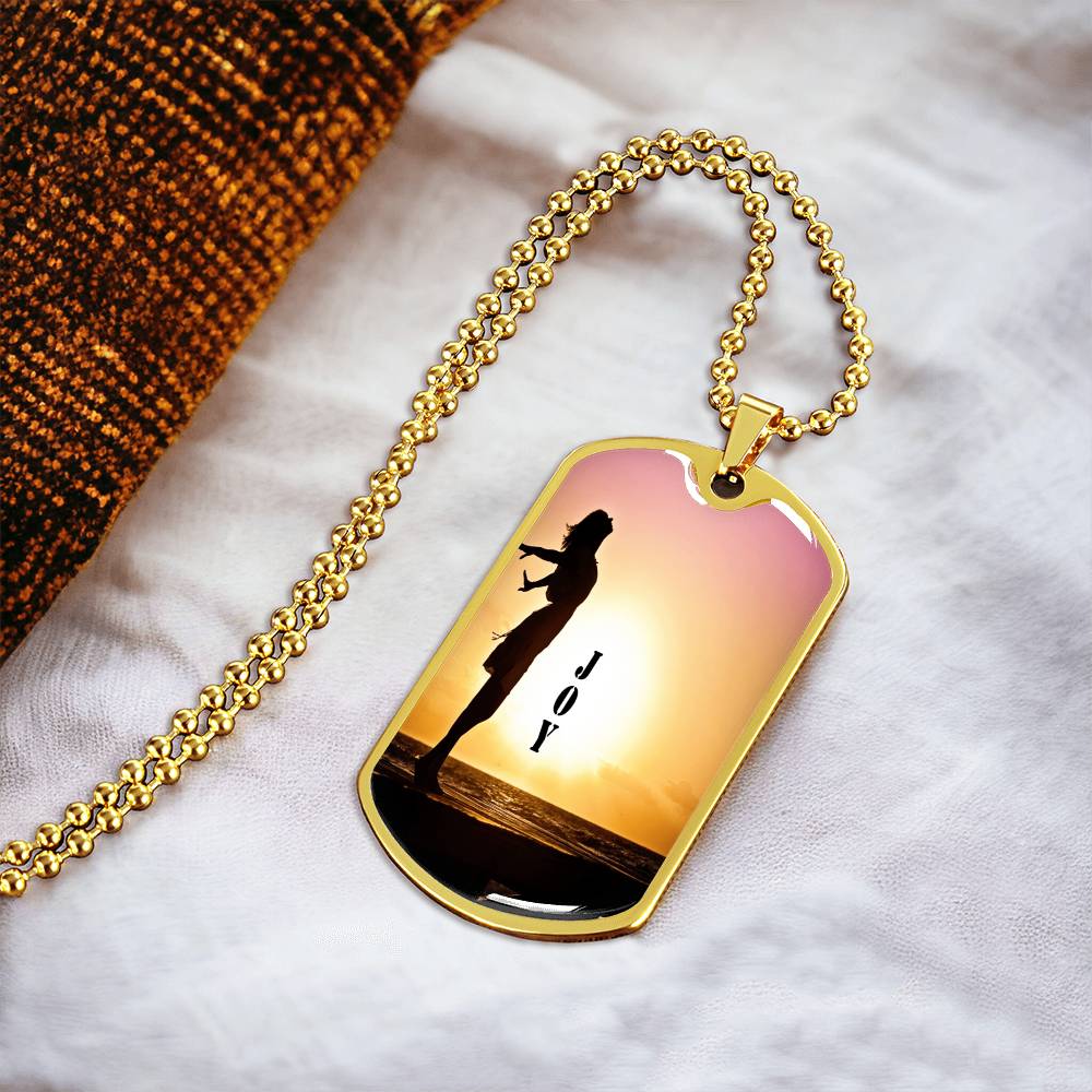 Joy - Army Tag Necklace, Dog Tag Necklace