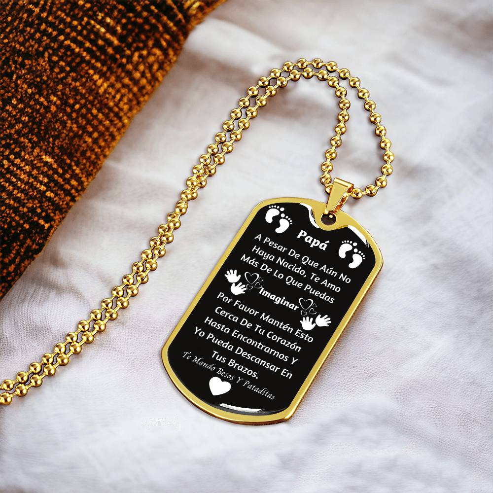 To My Dad, Love Your Son, Premium Dog Tag Necklace Dog Tag Necklace, Optional Engraving, Dad Gift, Papa Gift, Father's Day - Army Tag Necklace, Dog Tag Necklace