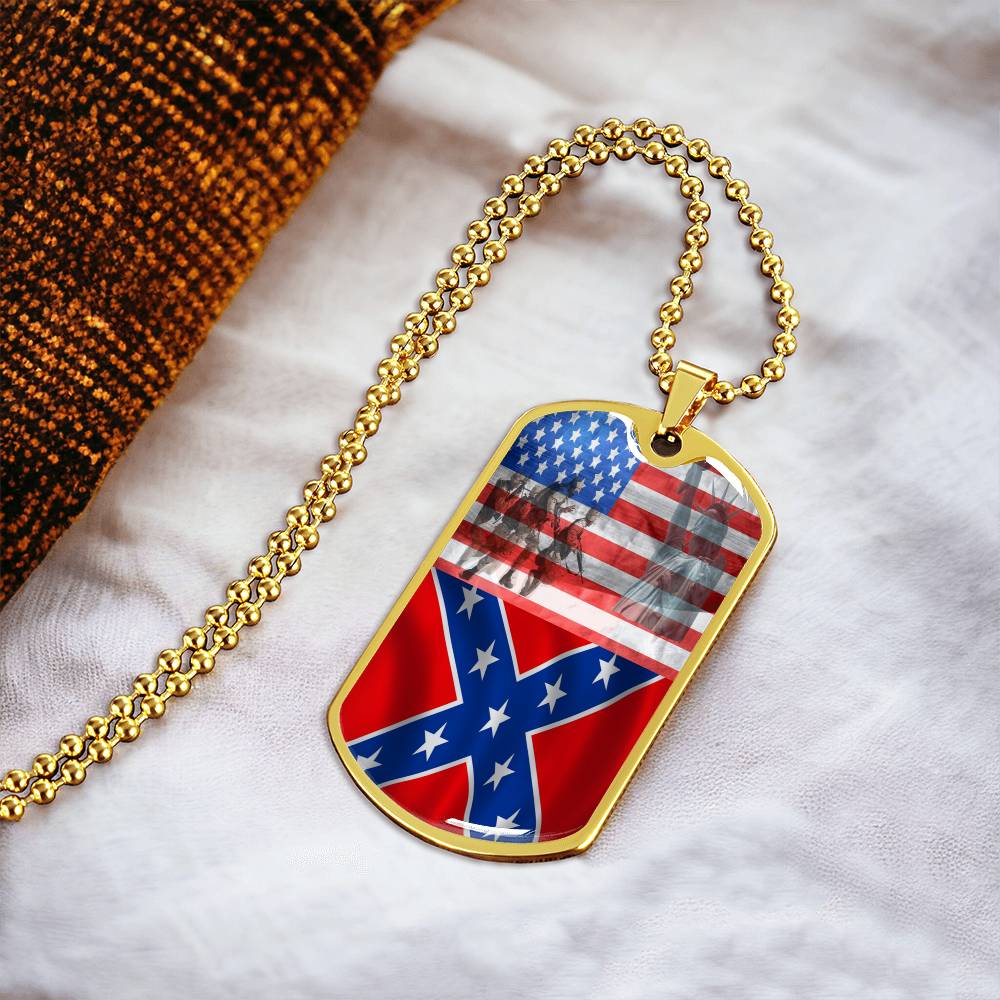 Proud Conderate American - Army Tag Necklace, Dog Tag Necklace
