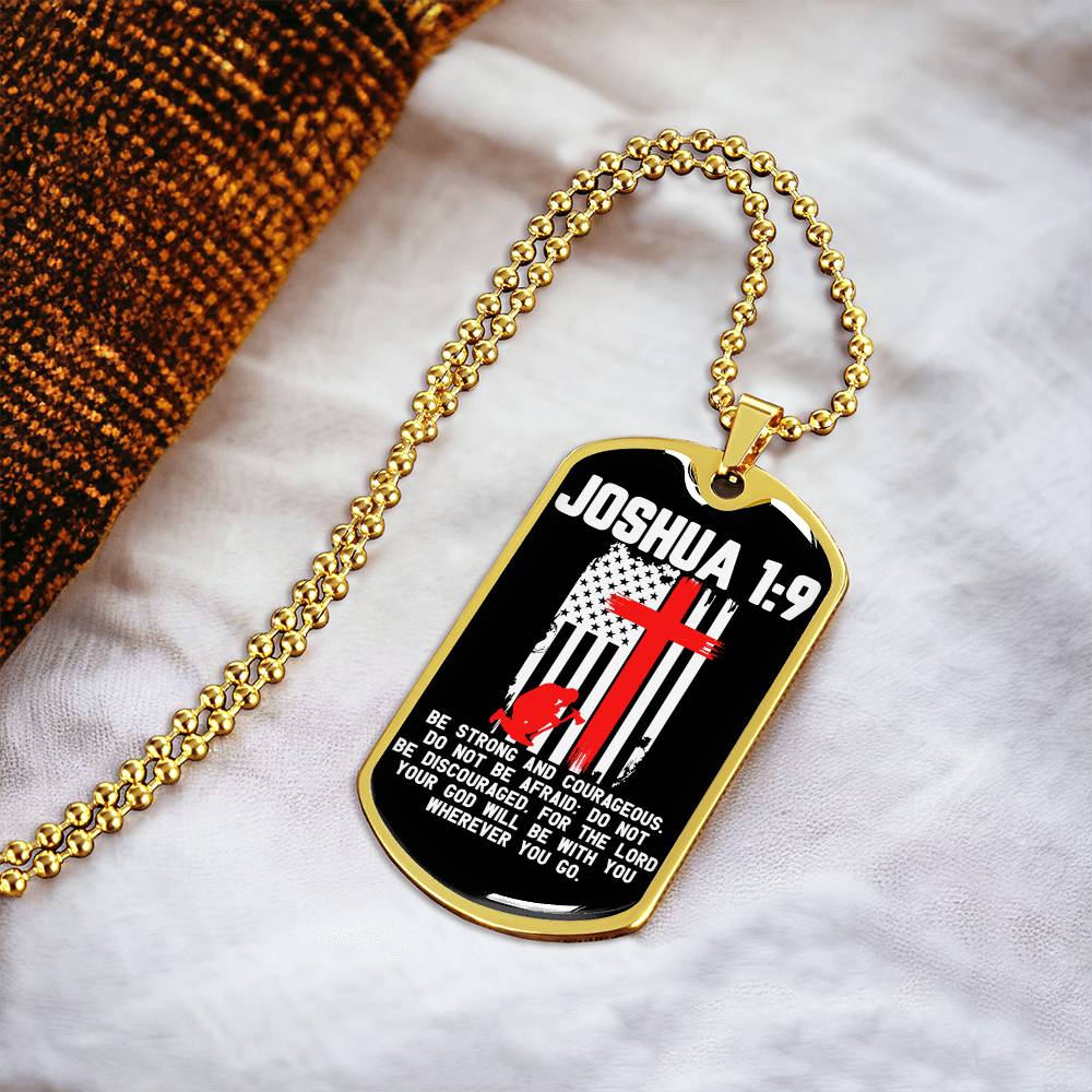 To My Strong And Courageous Dad Gift For My Father - Army Tag Necklace, Dog Tag Necklace