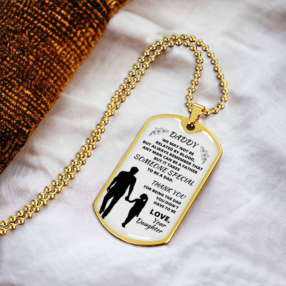 My Father My Hero - Luxury Dog Tag Gift For Dad Daddy Christmas Gift Daddy Necklace Daddy Luxury Dog Tag Daddy Necklace - Army Tag Necklace, Dog Tag Necklace