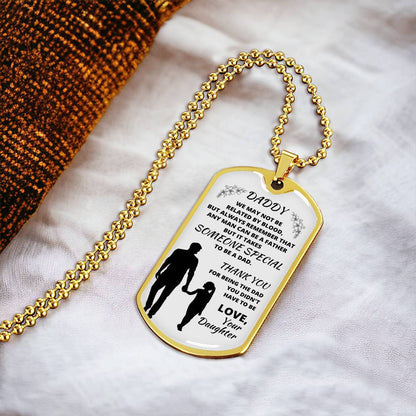 My Father My Hero - Luxury Dog Tag Gift For Dad Daddy Christmas Gift Daddy Necklace Daddy Luxury Dog Tag Daddy Necklace - Army Tag Necklace, Dog Tag Necklace