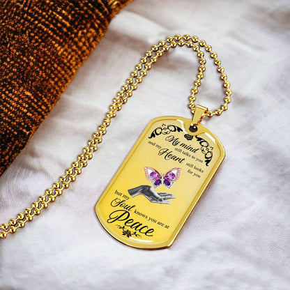 Memorial Necklace - Gifts For Men, Women - In Memory Of Mom, Dad - In Memory Of Husband, Wife - Memorial Gift - Army Tag Necklace, Dog Tag Necklace