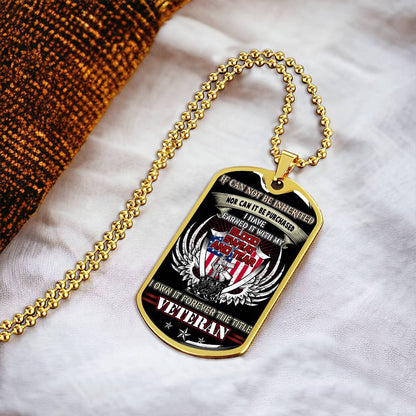 Premium Dog Tag Pendant For Us Veteran - Army Tag Necklace, Dog Tag Necklace