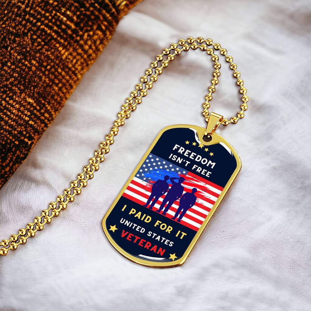 Us Veteran Dog Tag - Army Tag Necklace, Dog Tag Necklace
