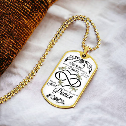 Memorial Necklace - Gifts For Men, Women - In Memory Of Mom, Dad - In Memory Of Husband, Wife - Memorial Gift - Army Tag Necklace, Dog Tag Necklace