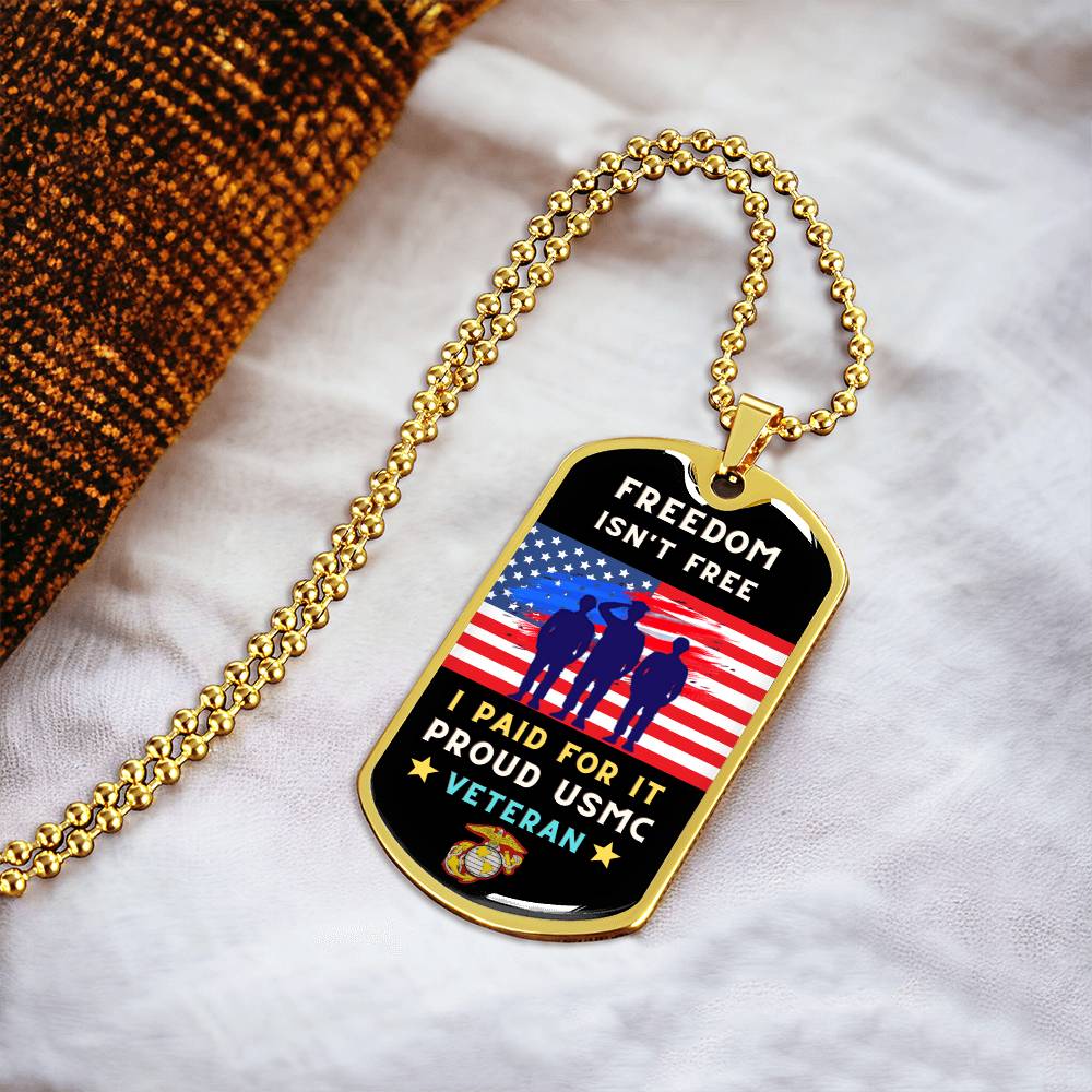 Marine Dog Tag - Army Tag Necklace, Dog Tag Necklace