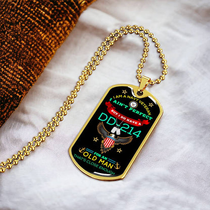 Gorgeous Navy Veteran Dog Tag - Army Tag Necklace, Dog Tag Necklace