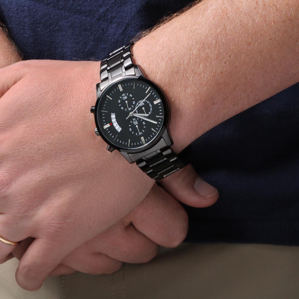 Grandsons - Snuggled Right In - Chronograph Watch Engraving Chronograph Watch
