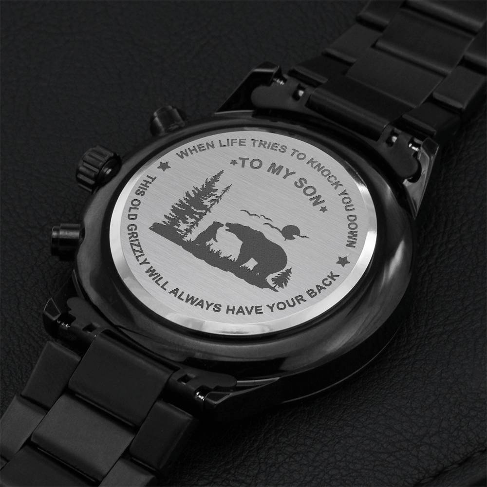 The Perfect Gift For Your Son Engraving Chronograph Watch