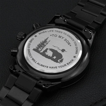 The Perfect Gift For Your Son Engraving Chronograph Watch