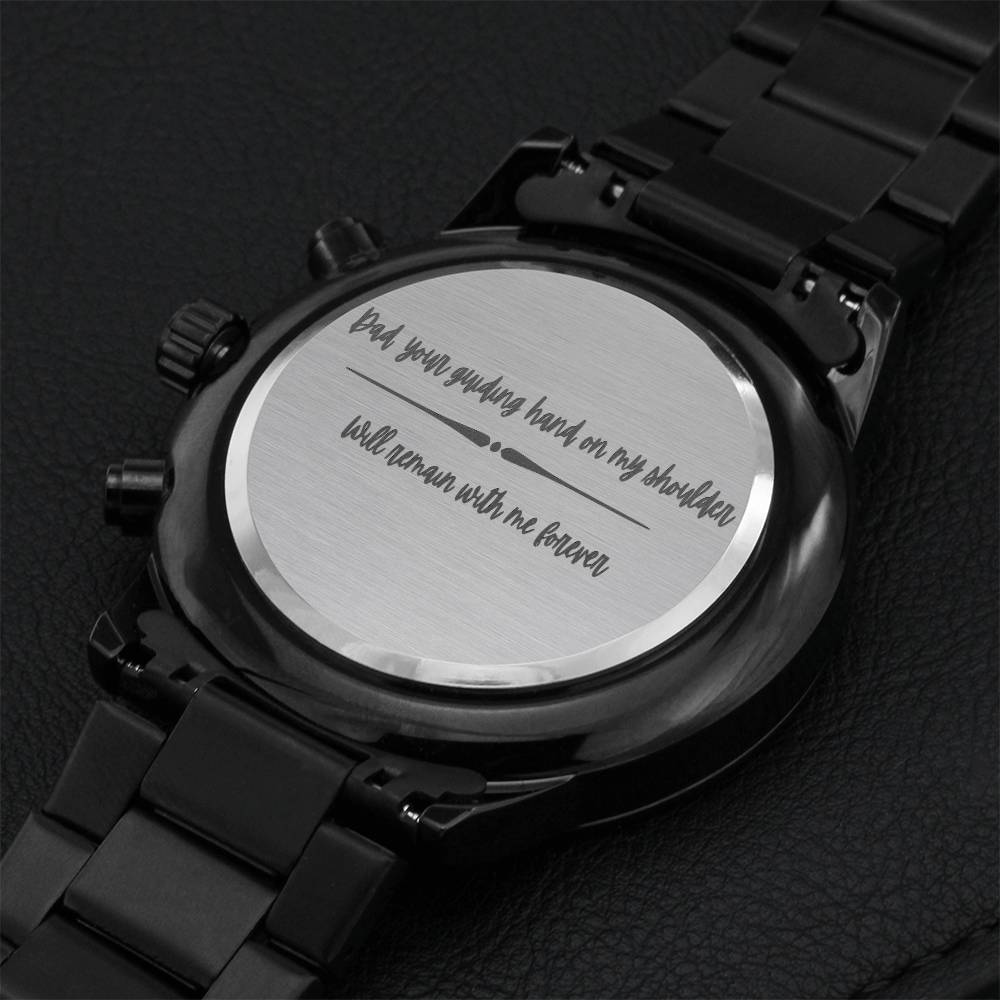Perfect Father's Day Gift Engraving Chronograph Watch